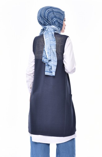 Slim Fit Knitwear Pocket Vest 4120-24 light Navy 4120-24