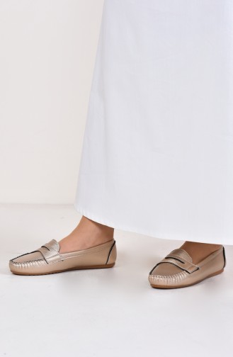 Women´s Flat Shoes (	Ballerina ) 101-12 Gold 101-12