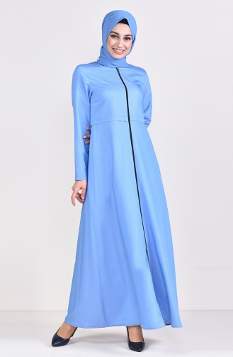 Abaya Jean Tensel 1018-02 Bleu 1018-02