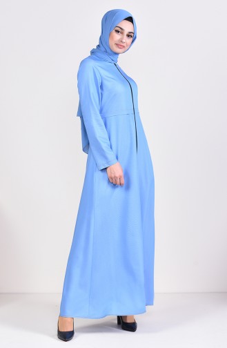 Abaya Jean Tensel 1018-02 Bleu 1018-02