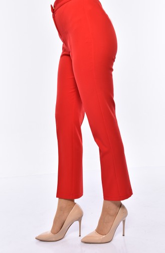 Pantalon a Boutons 1102-14 Rouge 1102-14