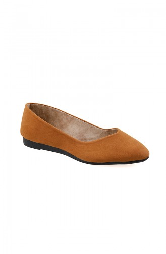 Tobacco Brown Woman Flat Shoe 0124-02