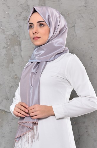 Düz Tafta Şal 95118-40 Açık Gri Pudra 95118-40