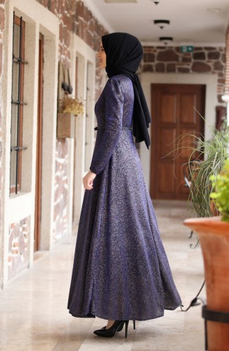 Habillé Hijab Bleu Marine 3208-01