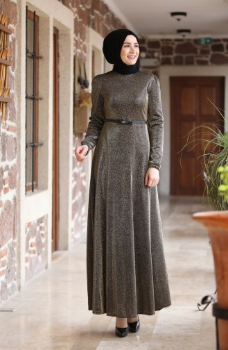 Weinrot Hijab-Abendkleider 3208-02