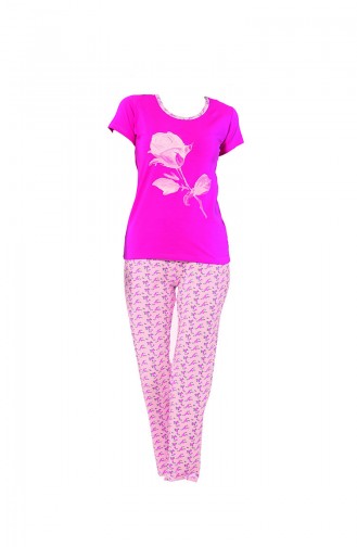 Short Sleeve Women´s Pajama Set 2337 Fuchsia Pink 2337