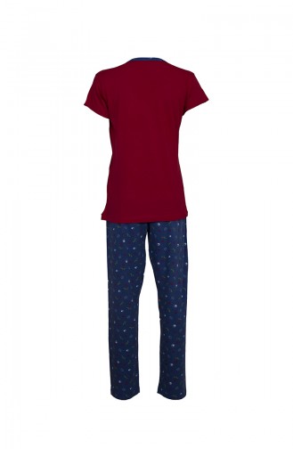 Short Sleeve Women´s Pajama Set 2365 Red Navy Blue 2365