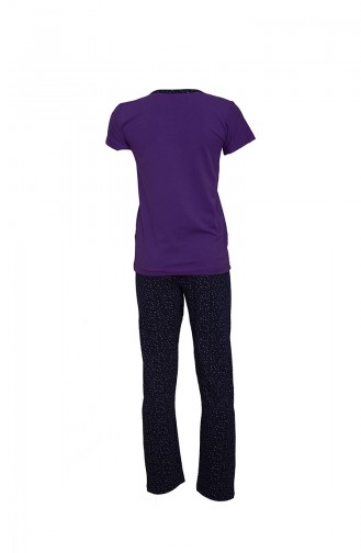 Short Sleeve Women´s Pajama Set 2369 Purple Navy Blue 2369