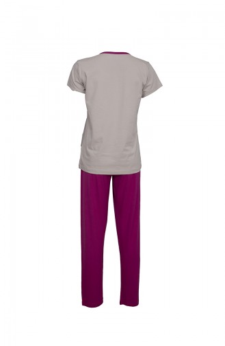 Short Sleeve Women´s Pajama Set 2373 Powder Fuchsia 2373
