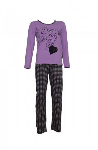 Long Sleeve Women´s Pajama Set 2405 Lilac Gray 2405