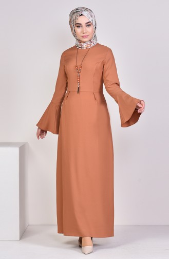 Tan Hijab Dress 2050-10