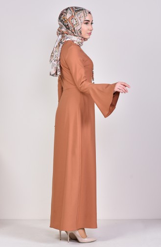 Tan Hijab Dress 2050-10