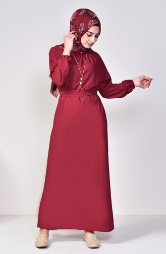 Necklace Belted Dress 5255-03 Plum 5255-03