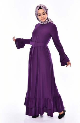 Lila Hijab Kleider 4519-03