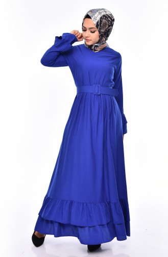 Rüschenkleid mit Gürtel 4519-07 Saks 4519-07