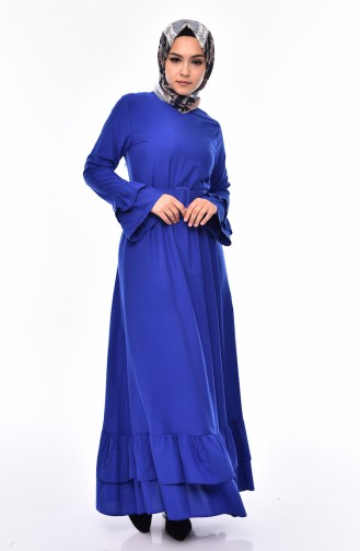 Saxe Hijab Dress 4519-07