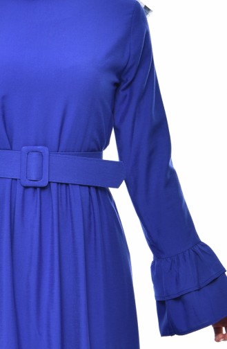 Robe a Froufrous et Ceinture 4519-07 Bleu Roi 4519-07