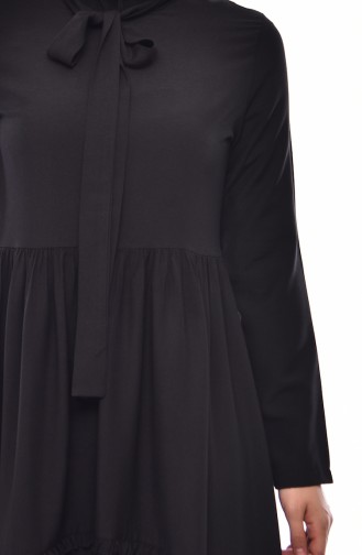 Ruffle Detail Dress 4520-01 Black 4520-01