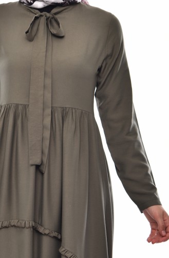 Rüschenkleid 4520-06 Khaki 4520-06