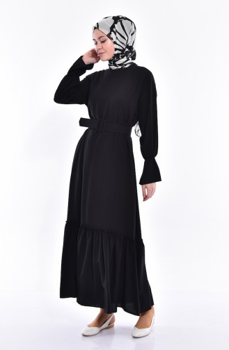 Belted Dress 5024-01 Black 5024-01