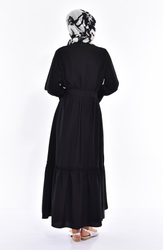 Belted Dress 5024-01 Black 5024-01