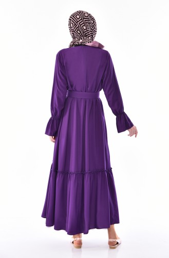 Belted Dress 5024-02 Purple 5024-02