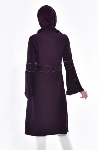 Dantelli Tunik 1381-01 Koyu Mor