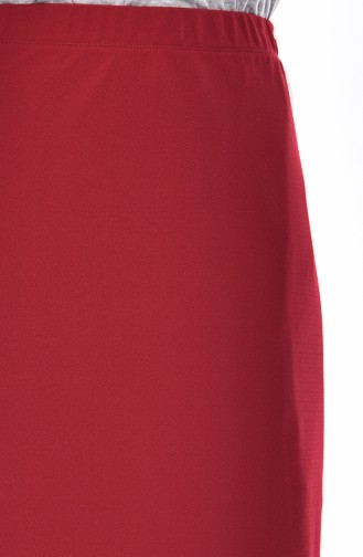 iLMEK Elastic Waist Pencil Skirt 5059-14 Claret Red 5059-14