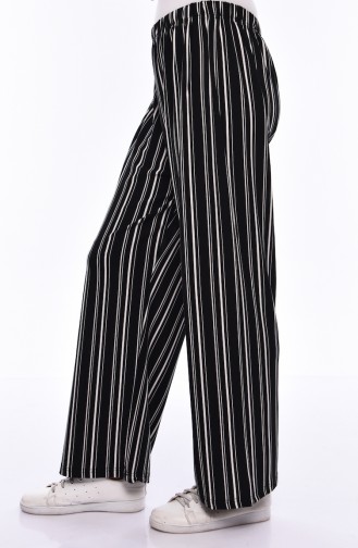 Striped Plenty Cuff Trousers 7862A-01 Black 7862A-01