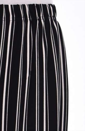 Striped Plenty Cuff Trousers 7862A-01 Black 7862A-01