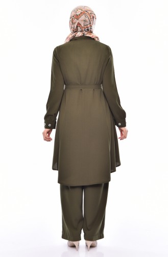 Pearls Tunic Trousers Double Suit 1383-02 Khaki 1383-02