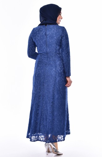 Saxe Hijab Evening Dress 2054-05