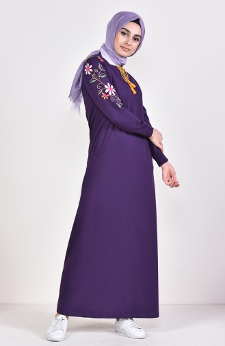 Embroidered Sports Dress 8365-03 Purple 8365-03