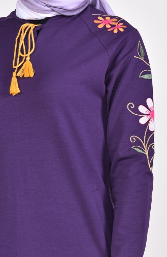 Embroidered Sports Dress 8365-03 Purple 8365-03