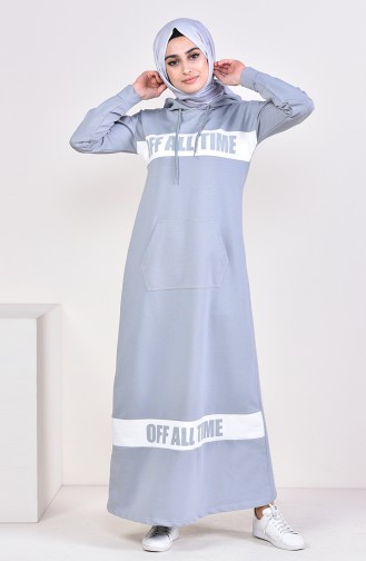 Baskılı Spor Elbise 9051-01 Küf Mavi