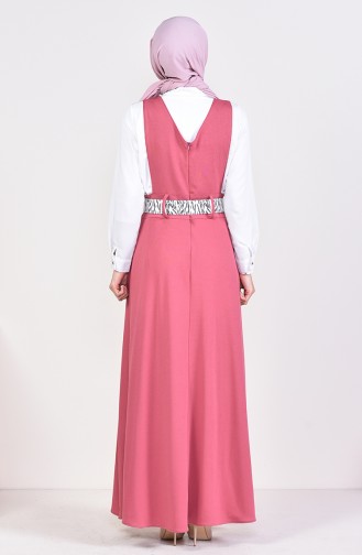 فستان سبولت بتصميم حزام للخصر 5583-03 لون وردي باهت 5583-03