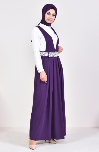 Belt Salopet Gilet Dress 5583-08 Purple 5583-08