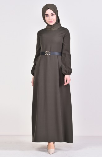 Belted Dress  5657-06 Khaki 5657-06