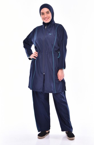 Navy Blue Swimsuit Hijab 2050-03