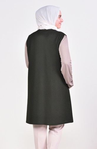 Large Size Jacquard Vest 4761-03 Khaki 4761-03
