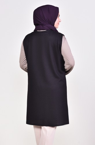 Large Size Jacquard Vest 4761-04 Dark Purple 4761-04