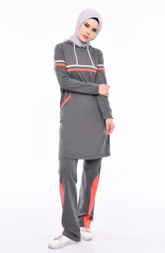 Striped Tracksuit 1421-03 Anthracite 1421-03