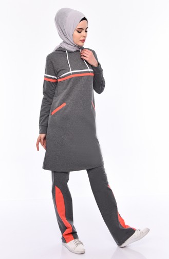 Striped Tracksuit 1421-03 Anthracite 1421-03