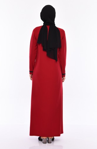 Abaya a Rayures 99194-02 Bordeaux 99194-02