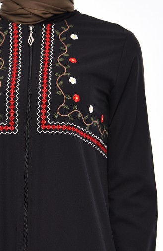 Embroidered Abaya 99195-01 Black 99195-01