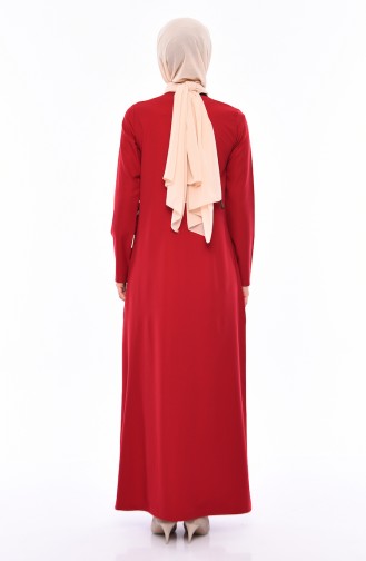 Abaya Brodée 99196-02 Bordeaux 99196-02