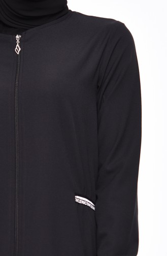 Abaya Froncée 99197-01 Noir 99197-01