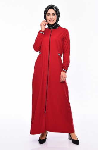 Abaya Froncée 99197-02 Bordeaux 99197-02