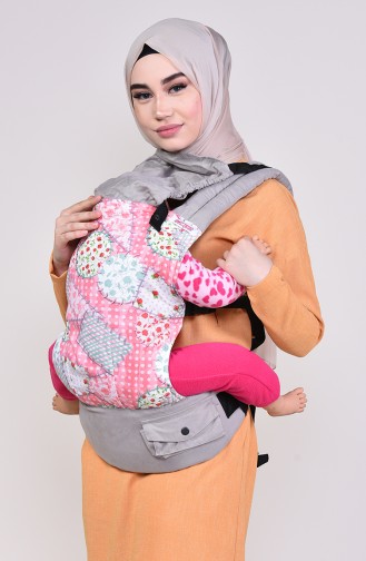 Salopet Bebek Taşıyıcısı Patchwork MSC006 Gri