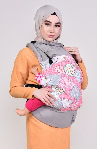 Salopet Bebek Taşıyıcısı Patchwork MSC006 Gri